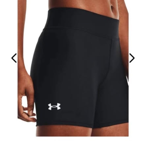 BRAND NEW women under armour heatgear compression mid rise black shorts size L - Picture 1 of 4